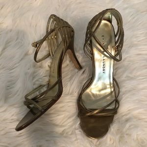 Bronze Chinese Laundry high heel sandals